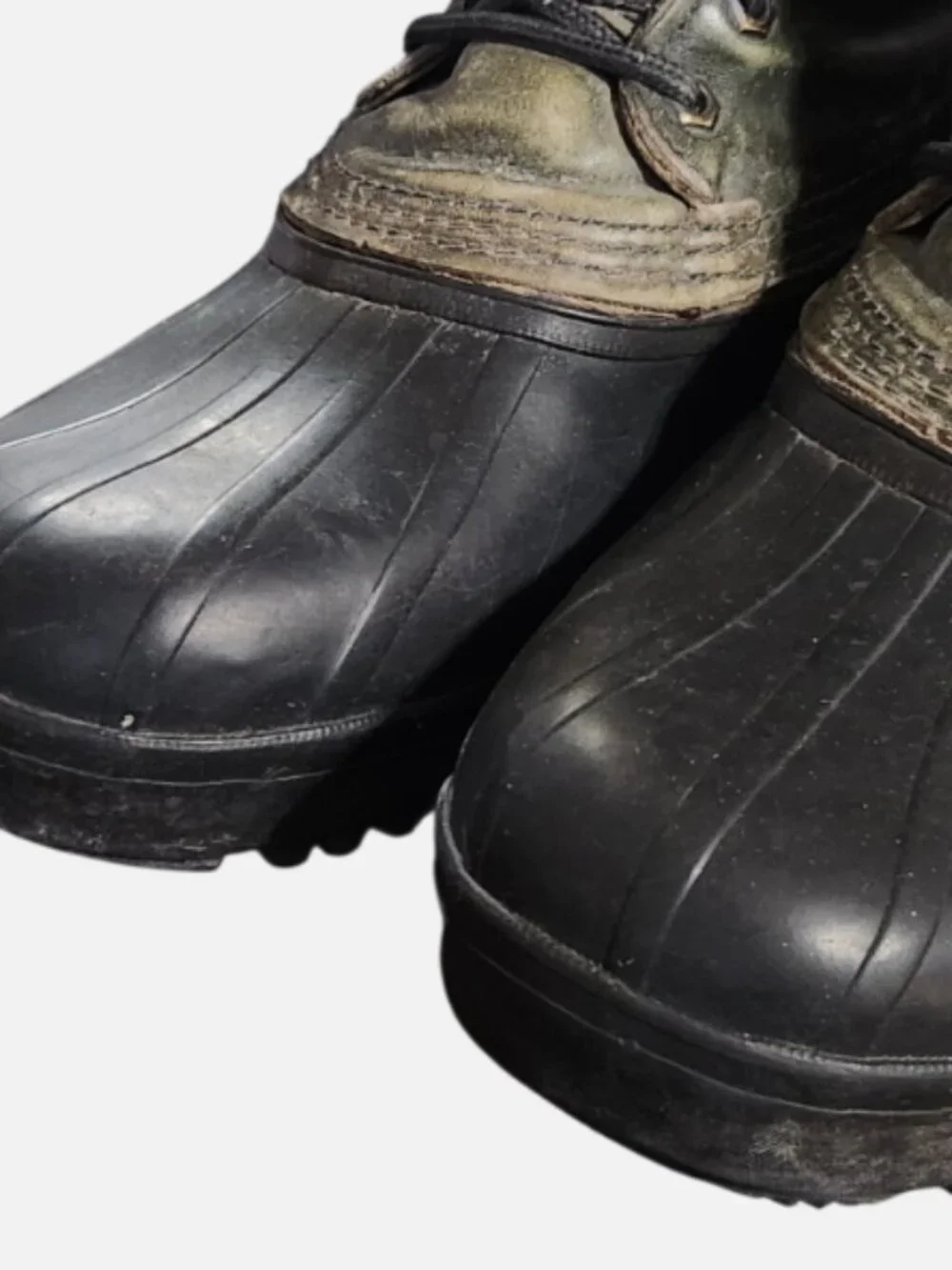 Sorel Snow Winter Boots Men's Size 10 Green Black Rubber Leather Lace Up Liner